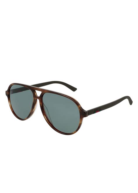 Gucci Men's GG0423S Acetate Aviator Sunglasses.